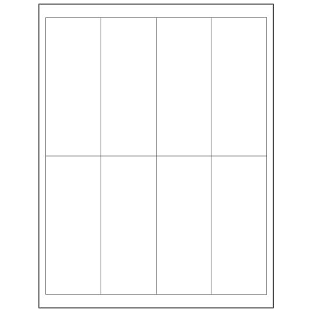 Bsc Preferred 2 x 5'' White Rectangle Laser Labels, 800PK BUY00030108